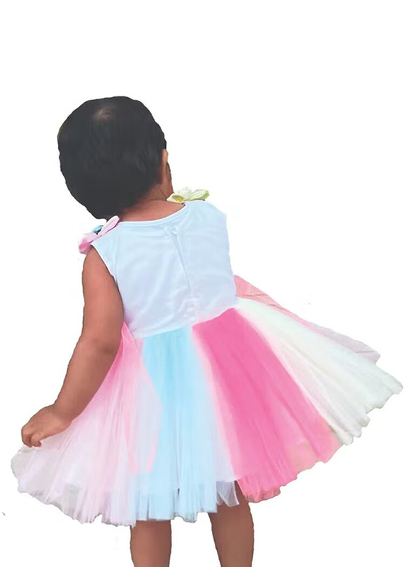 Twinkle Kids Rainbow Flair Dress for Girls, One Size, Multicolour