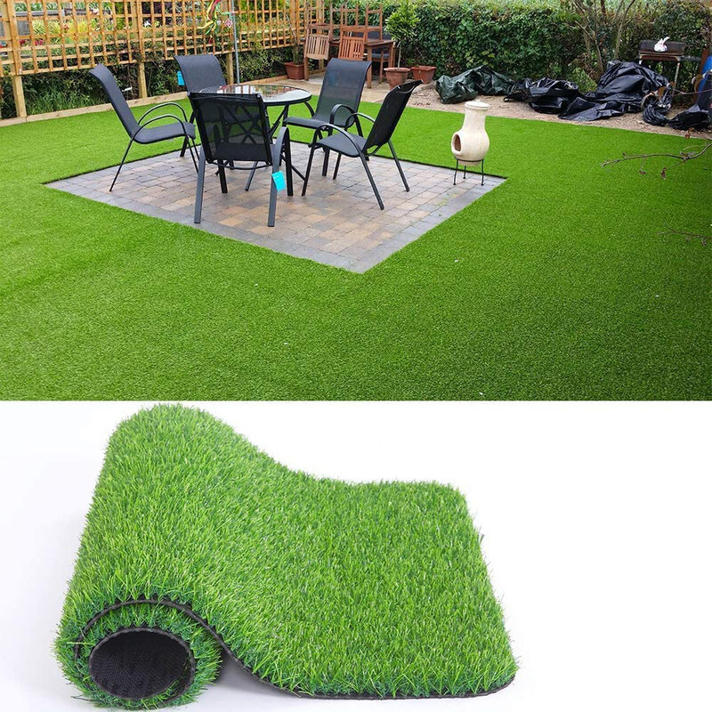 

Modern Floors Mix Green 50mm Artificial Turf Fake Grass Synthetic Carpet, 2M X 1M, Green