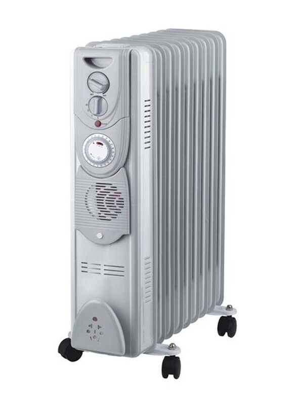 

Crownline Oil Radiator 11 Fins Heater, 50/60Hz, 2500W, HT244, Silver