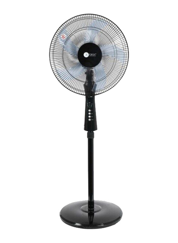 

AFRA 60W Electric Stand Fan with Adjustable Height, 5 Blades, Remote Control, G-Mark, ESMA, RoHS & CB Certified, AF-1660BKR, Black