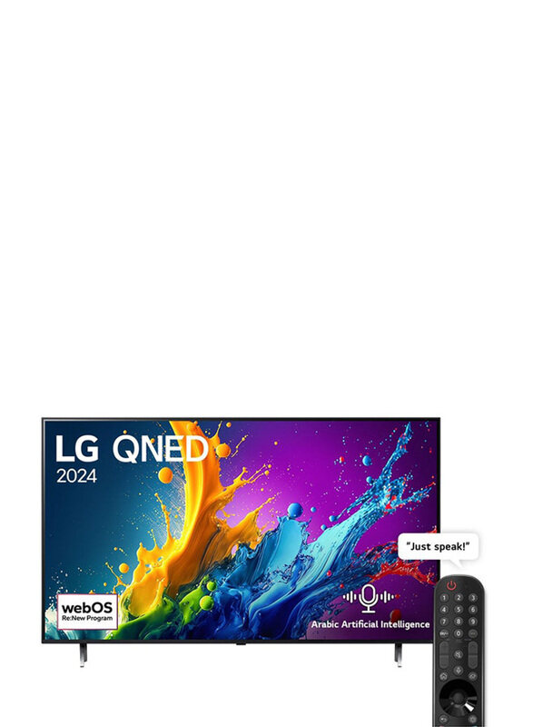 

LG 86-Inch 4K Qned Smart TV, 86QNED80T6B-AMAG, Black