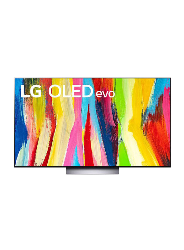 LG 55-Inch Evo C2 Series 4K OLED Smart TV with ThinQ AI Pixel Dimming, OLED55C26LA, Black