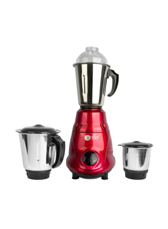 

AFRA 2900ml 3 In 1 Heavy-Duty Mixer Grinder with Stainless Steel Jars & Blades, AF-5500BLRD, Red Gloss