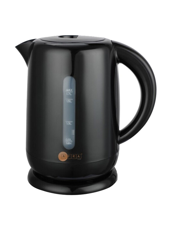 

AFRA 1.7L Electric Kettle with Dry Boil Protection, Strix Control and Automatic Shut-off, 2200W, Black