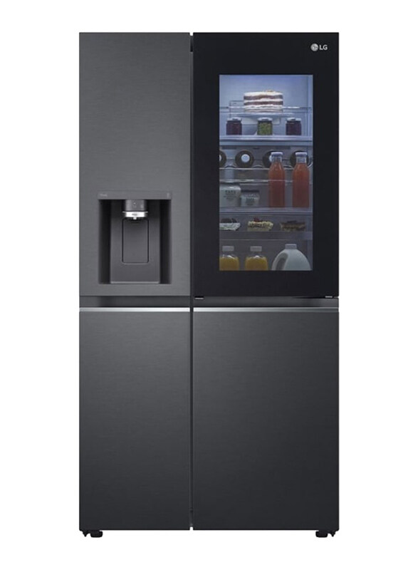 

LG 412L Free Standing Side By Side Refrigerator, GR-X267CQEW, Black