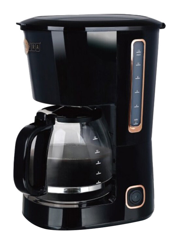 

AFRA 1.5L Anti-Drip Removable Filter Automatic Shut Off Japan Coffee Maker, 750W, AF-15750CMKBL, Black