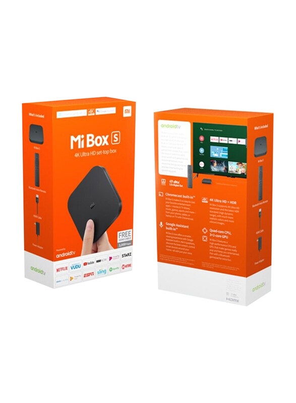 

Xiaomi Mi TV Box S 4K HDR Android TV 8.1 Ultra HD 2G 8G Media Player, Black