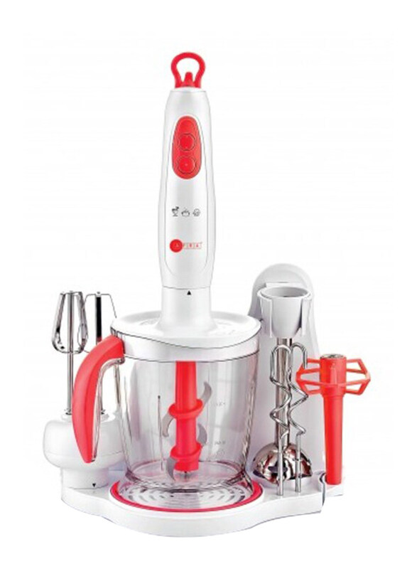 

AFRA 5-Piece Hand Blender Set with 2-Speed, 700W, AF-7001BL-SET, White/Red