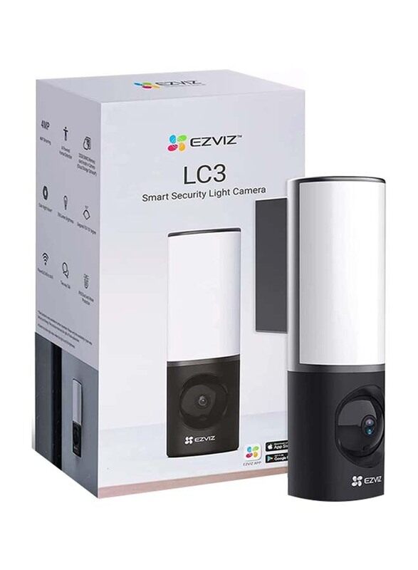

Ezviz 2K+ Smart Outdoor Security Camera with Floodlight, Black/White