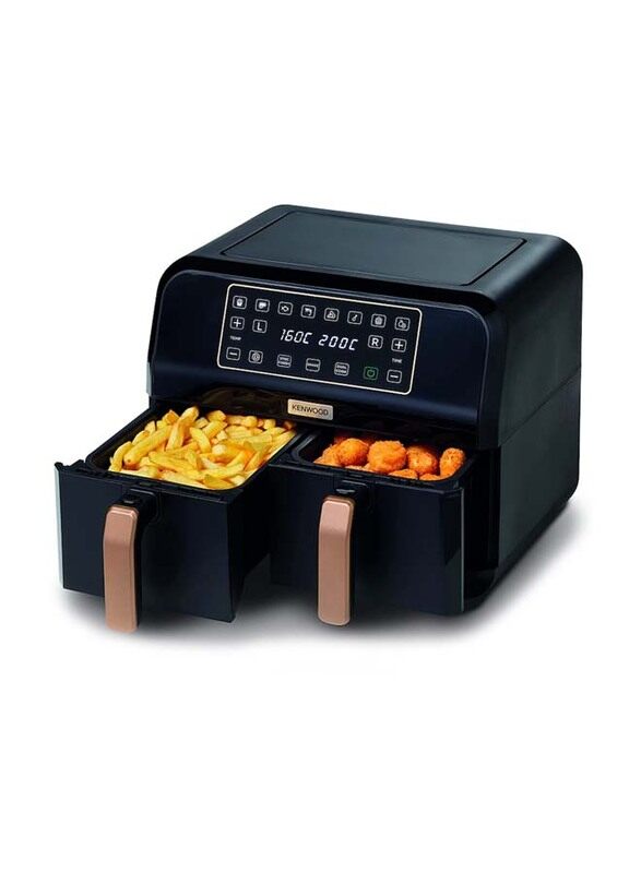 

Kenwood XXXL Digital Twin Air Fryer, HFP70.000BK, Black/Gold
