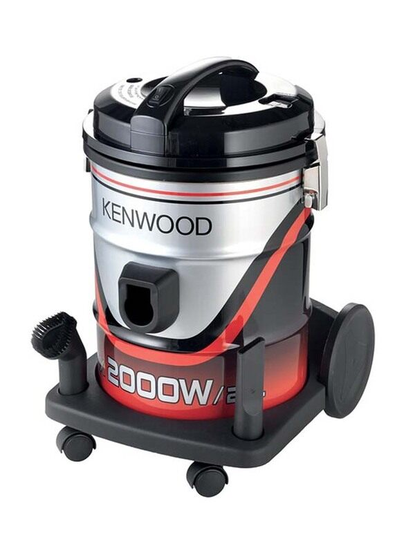 

Kenwood Drum Vaccum Cleaner, 20L, 2000W, Kenwood VDM40000BR, Red/Grey