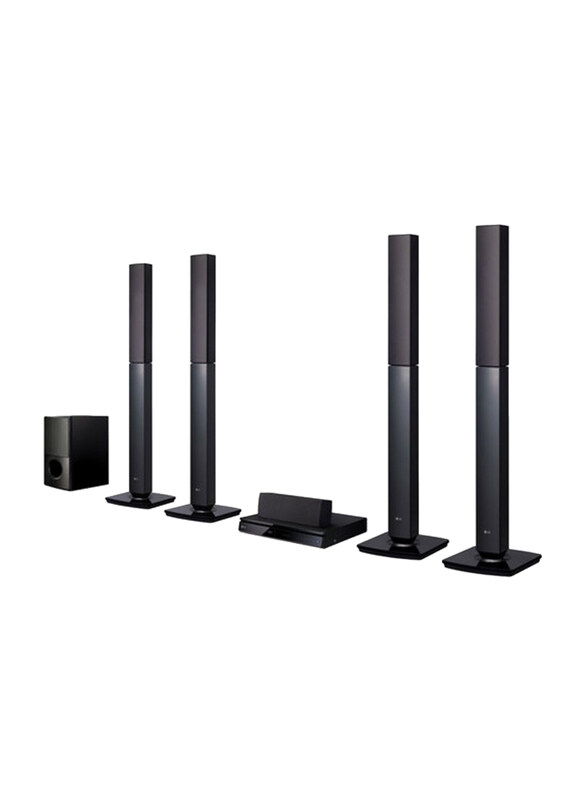 

LG Home Theater System 5.1 Channel with Tall Boy Bluetooth Speaker, LHD657, Black