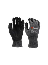 Scudo Cut Guard PU Palm Coated Cut Level 5 Resistant Gloves, SC4096, Medium, Dark Grey