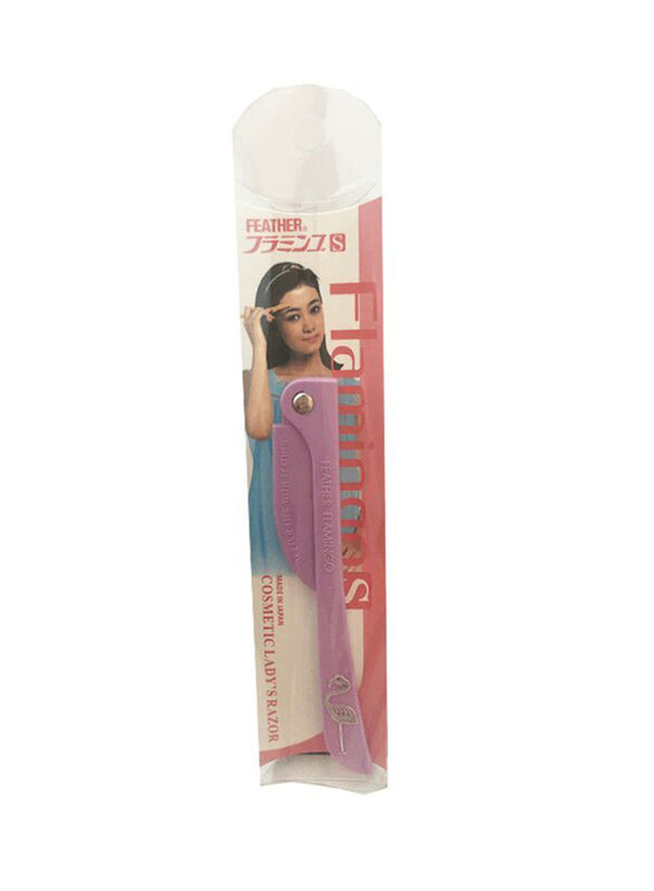 Feather-Flamingo Facial Touch-Up Razor, Purple, 1 Piece