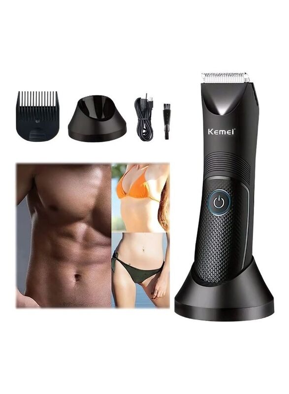 Kemei KM-1838 Professional Body Hair Trimmer, Black