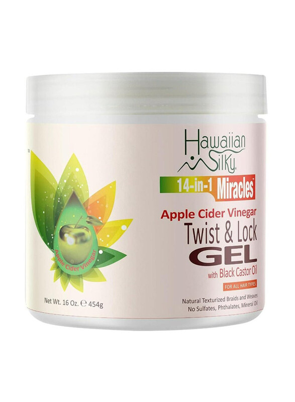 

Hawaiian Silky 14-in-1 Miracles Apple Cider Vinegar Twist And Lock Gel for All Hair Type, 454g