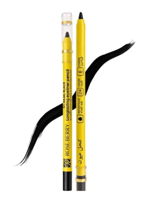 

Rose Berry Long Lasting Waterproof Eyeliner Pencil, Black