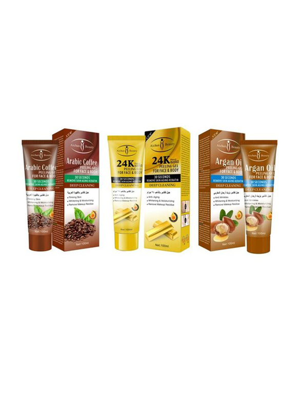 Aichun Beauty Exfoliating Gel Set, 3 Pieces