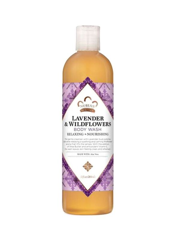 Nubian Heritage Lavender and Wildflower Body Wash, 13oz