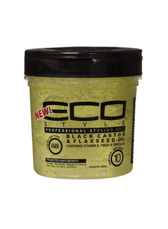 

Eco Black Castor And Flaxseed Oil Professional Styling Gel for All Hair Types, 16oz