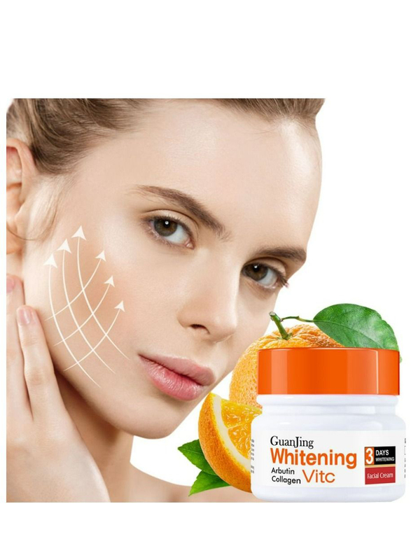 Guanjing Whitening Collagen Arbutin Vitamin C Facial Cream, 50gm