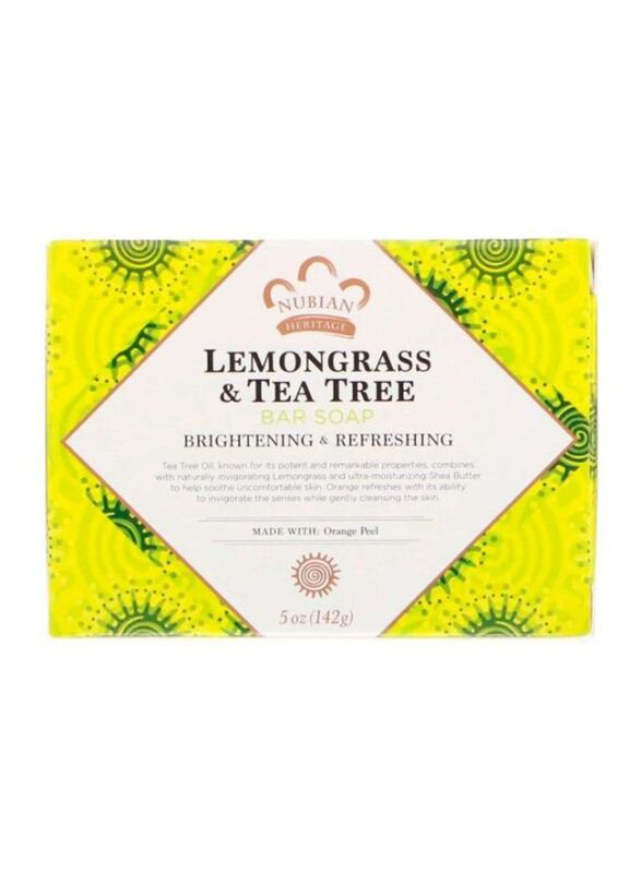 Nubian Heritage Lemongrass and Tea Tree Soap Bar, 142gm