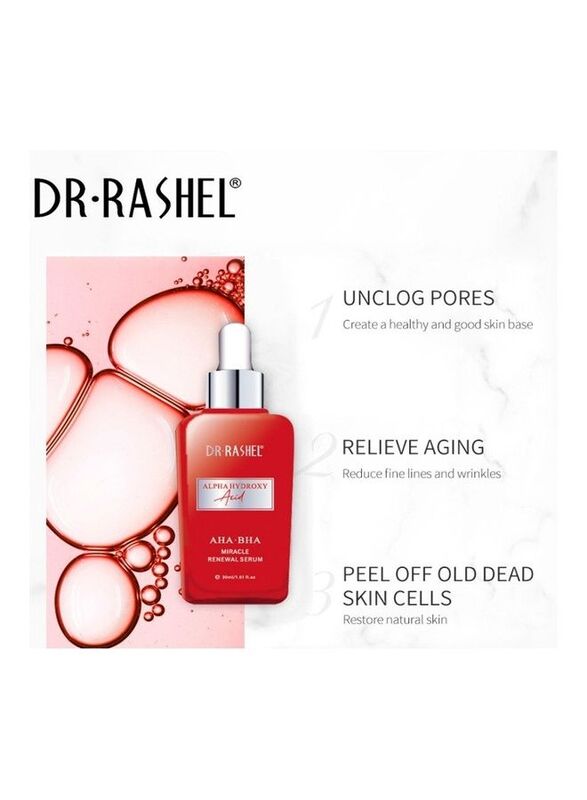 Dr. Rashel Alpha Hydroxy Acid AHA-BHA Miracle Renewal Serum, 30ml