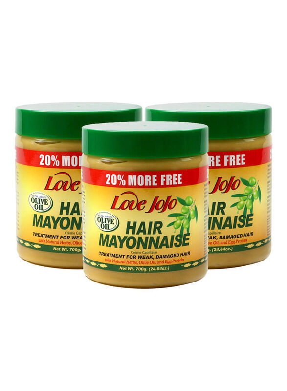 

Love Jojo Olive Oil Smoothing and Repair Hair Mayonnaise, 3 x 2.1 kg