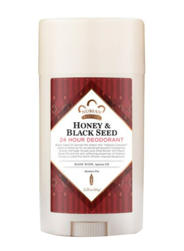 

Nubian Heritage Honey Black Seed 24H Deodorant, 64gm, Cream