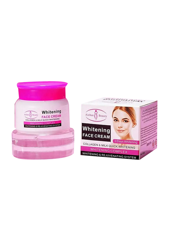 Aichun Beauty Whitening Face Cream Collagen and Milk, 80gm