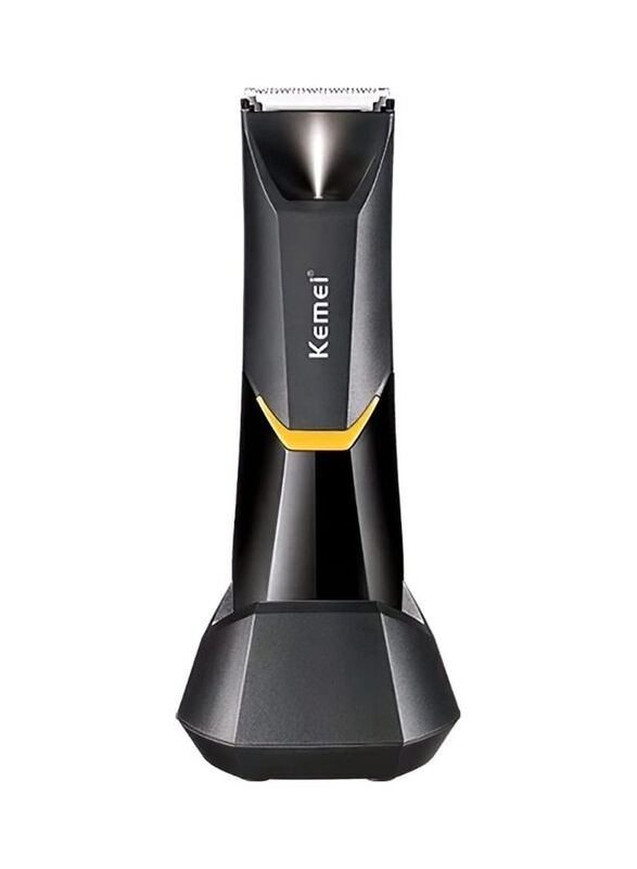 Kemei KM-3208 Professional Body Hair Trimmer, Black/Yellow