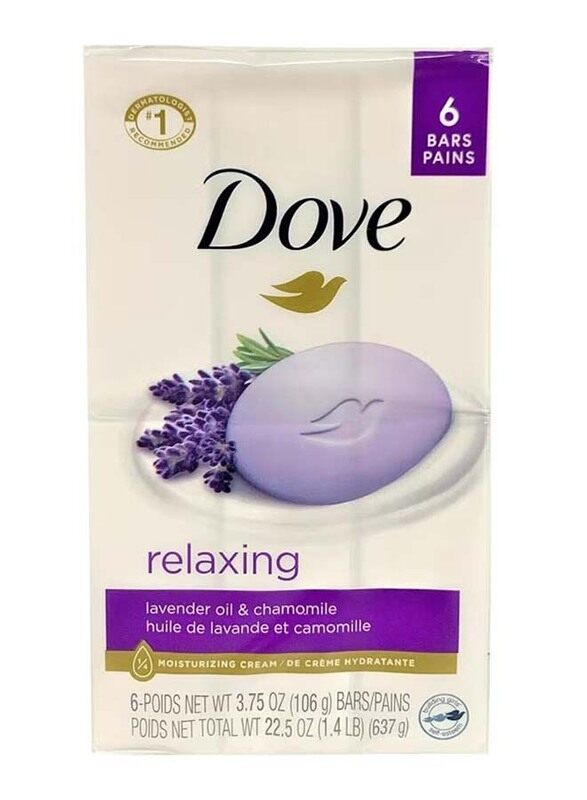 

Dove Relaxing Lavender Beauty Bar with Lavender & Chamomile Soap Bar, 6 x 106gm