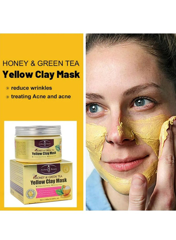 Aichun Beauty Honey & Green Tea Yellow Clay Mask, 150gm