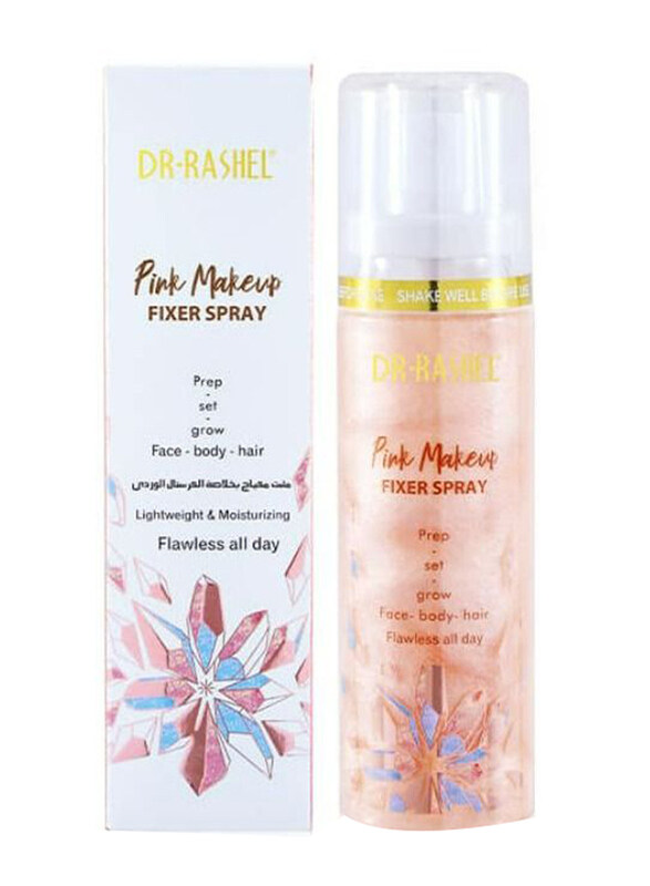 

Dr. Rashel Lightweight & Moisturizing Pink Makeup Fixer Spray, 100ml, Clear