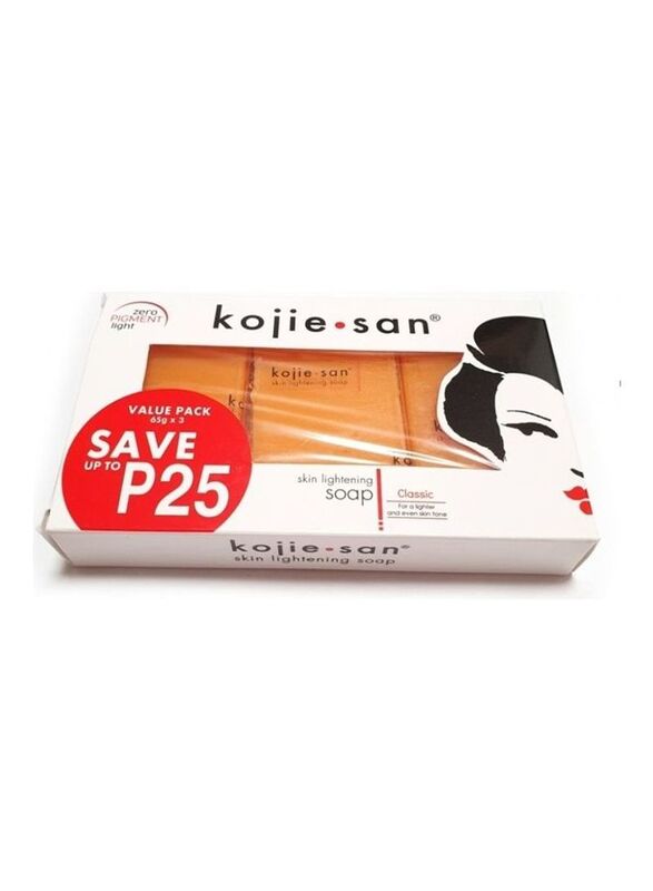 Kojie.san Classic Skin Lightening Soap, 3 x 65g