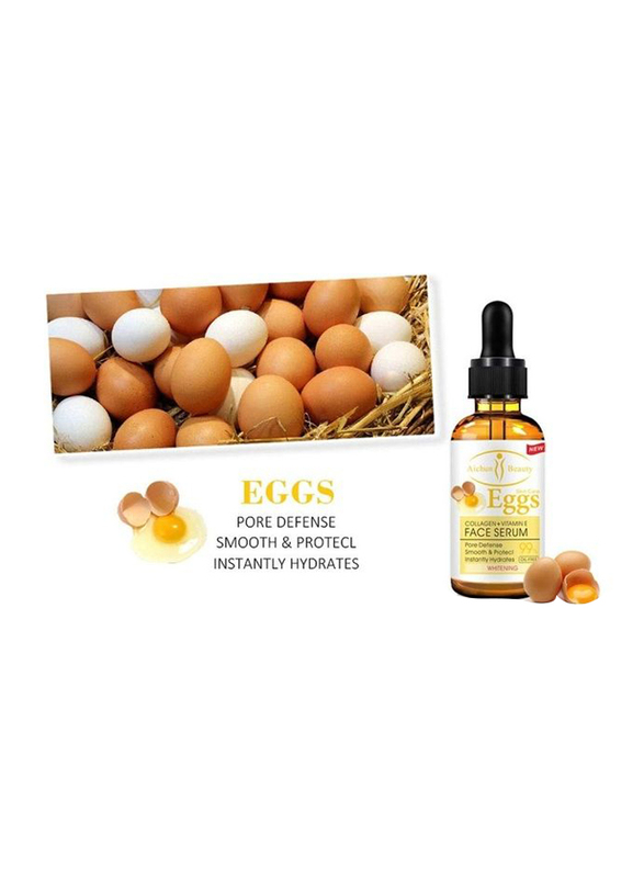 Aichun Beauty 4-Piece Eggs Collagen & Vitamin E Whitening Serum, 30ml