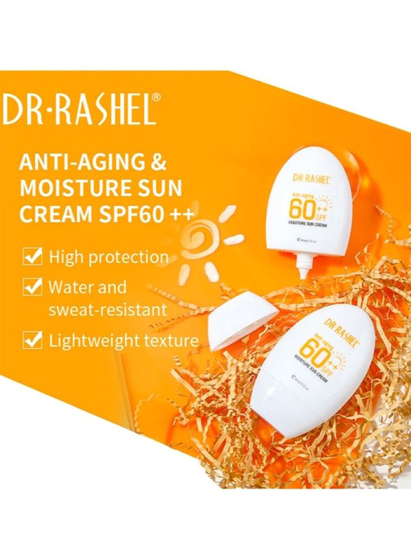 Dr. Rashel Anti-Aging SPF 60++ Moisturizing Sunscreen Cream, 60gm