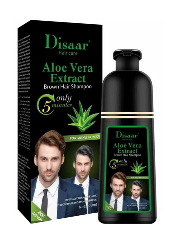 

Disaar Aloe Vera Extract Brown Hair Shampoo for All Hair Types, 400ml