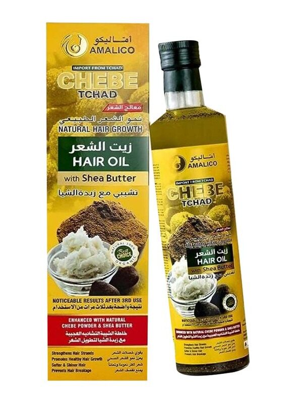 

Amalico Chebe Hair Growth Oil with Shea Butter for All Hair Types, 250ml