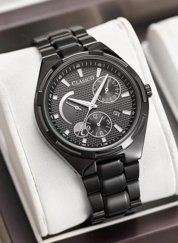 

Clasico An Amazing Analog Watch for Men with Metal Band, Chronograph, Black