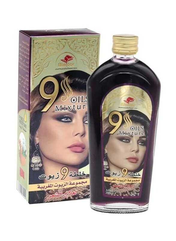 

Alattar 9 Oils Mixture of Moroccan Oils for Hair Treatment, 200ml
