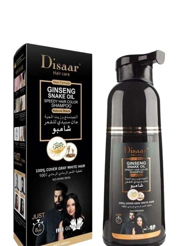 

Disaar Hair Dye Shampoo, 400ml, Black