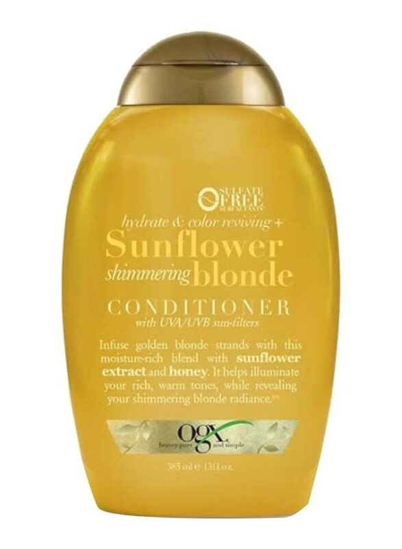 

Ogx Sunflower Shimmering Blonde Conditioner for All Hair Types, 385ml