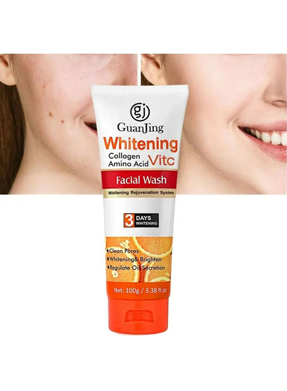 Guanjing Whitening Collagen Amino Acid Vitamin C Facial Wash, 100gm