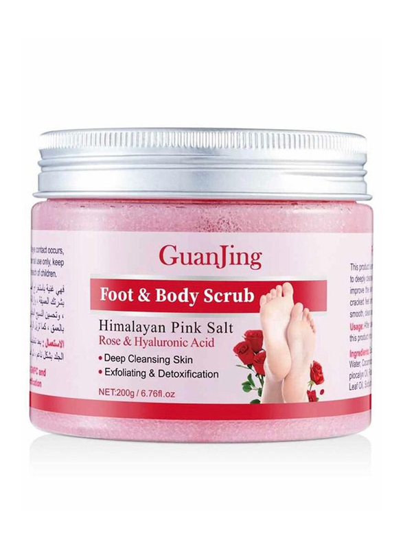 Guanjing Rose Hyaluronic Acid Foot & Body Scrub, 200gm