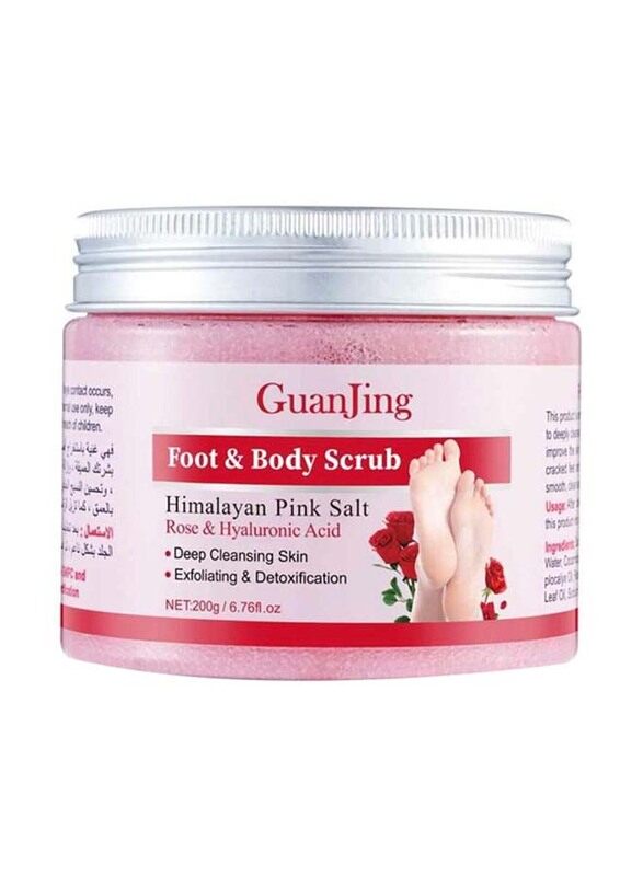 

Guanjing Rose & Hyaluronic Acid Foot & Body Scrub, 200 gm