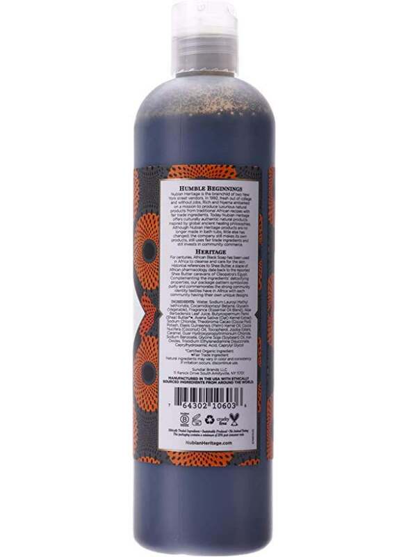 Nubian Heritage African Black Soap Body Wash, 13oz