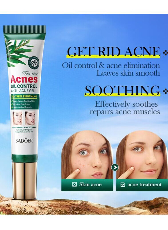 

Sadoer Tea Tree Acnes Oil Control Gel, 20gm