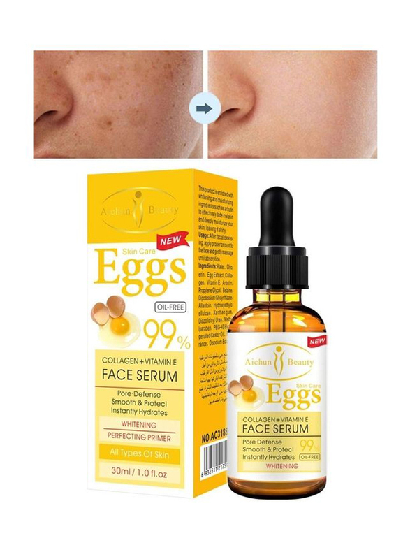 Aichun Beauty 4-Piece Eggs Collagen & Vitamin E Whitening Serum, 30ml