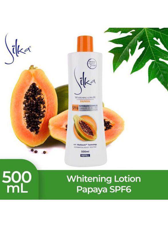 Silka Papaya Whitening Lotion, 500ml